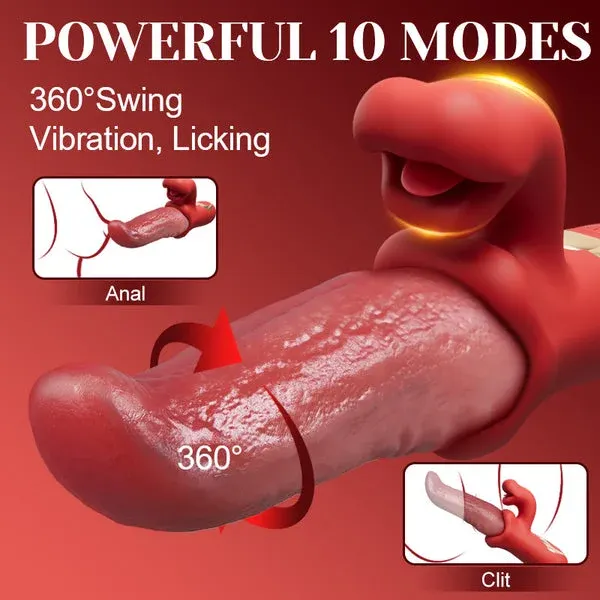 ZazaVibe™ Deep Wriggle Prolonged Pleasure Licking Swing Tongue Vibrators for Female Couples Games, image 3