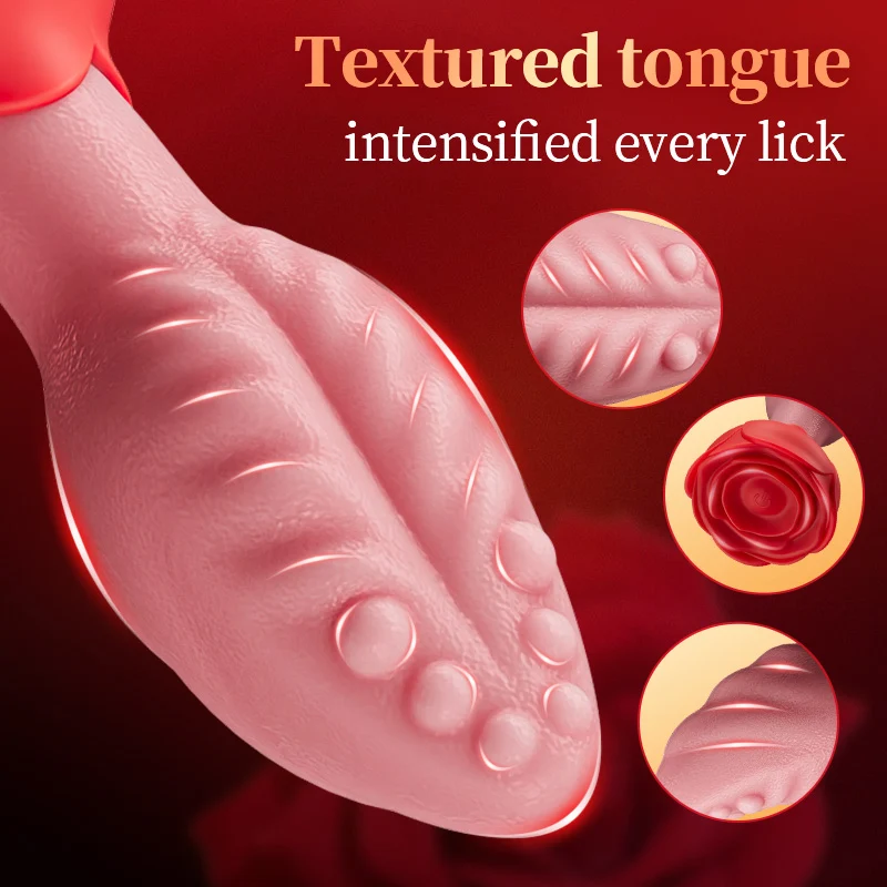 ZazaVibe™ Tongue-Shaped 360° Rotating Anal Plug with Rose Base for Women & Men, image 5