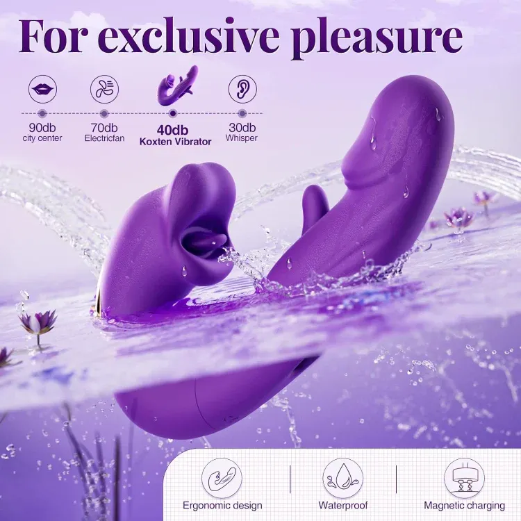 ZazaVibe™ Savannah – Biting Mouth Tongue Clitoral Stimulator Tapping Rabbit Vibrator With 7 Flapping & Vibrating & Licking, image 11